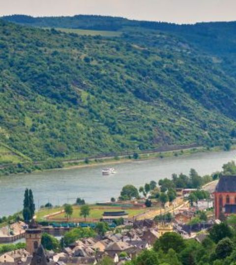 Vue sur le Rhin dans les environs d'Oberwesel