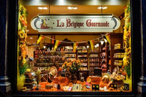 Vitrine d'épicerie fine belge